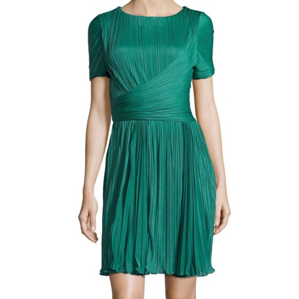 Halston Heritage Green Cocktail Dress